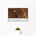 12x18 Orangeburg South Carolina Map Print Landscape Orientation in Ember Style With Small Cactus Plant in White Planter