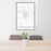 24x36 Orangeburg South Carolina Map Print Portrait Orientation in Classic Style Behind 2 Chairs Table and Potted Plant