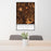 24x36 Orangeburg South Carolina Map Print Portrait Orientation in Ember Style Behind 2 Chairs Table and Potted Plant