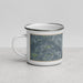 Left View Custom Orangeburg South Carolina Map Enamel Mug in Afternoon