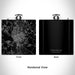 Rendered View of Orangeburg South Carolina Map Engraving on 6oz Stainless Steel Flask in Black
