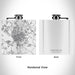 Rendered View of Orangeburg South Carolina Map Engraving on 6oz Stainless Steel Flask in White