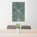 24x36 Ord Nebraska Map Print Portrait Orientation in Afternoon Style Behind 2 Chairs Table and Potted Plant