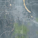 Ord Nebraska Map Print in Afternoon Style Zoomed In Close Up Showing Details