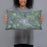 Person holding 20x12 Custom Ord Nebraska Map Throw Pillow in Afternoon