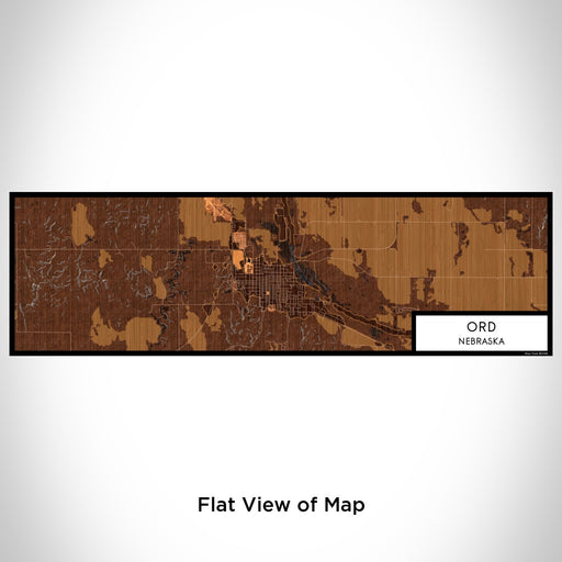 Flat View of Map Custom Ord Nebraska Map Enamel Mug in Ember