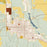 Ord Nebraska Map Print in Woodblock Style Zoomed In Close Up Showing Details