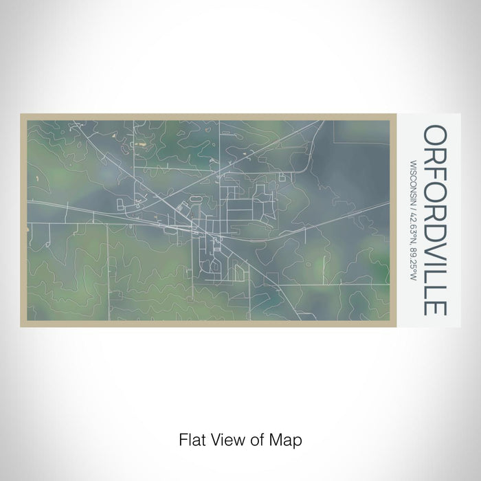 Rendered View of Orfordville Wisconsin Map on 17oz Stainless Steel Insulated Bottle with printed afternoon style map