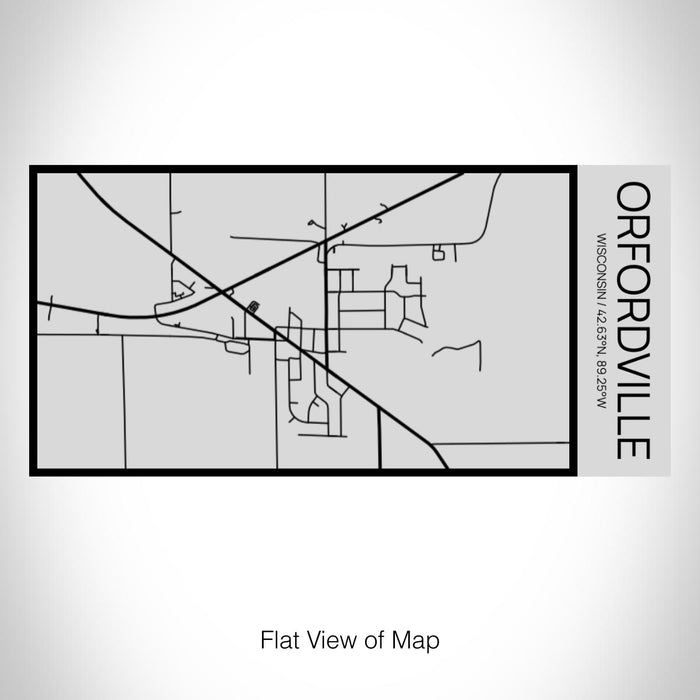 Rendered View of Orfordville Wisconsin Map on 17oz Stainless Steel Insulated Cola Bottle in Stainless