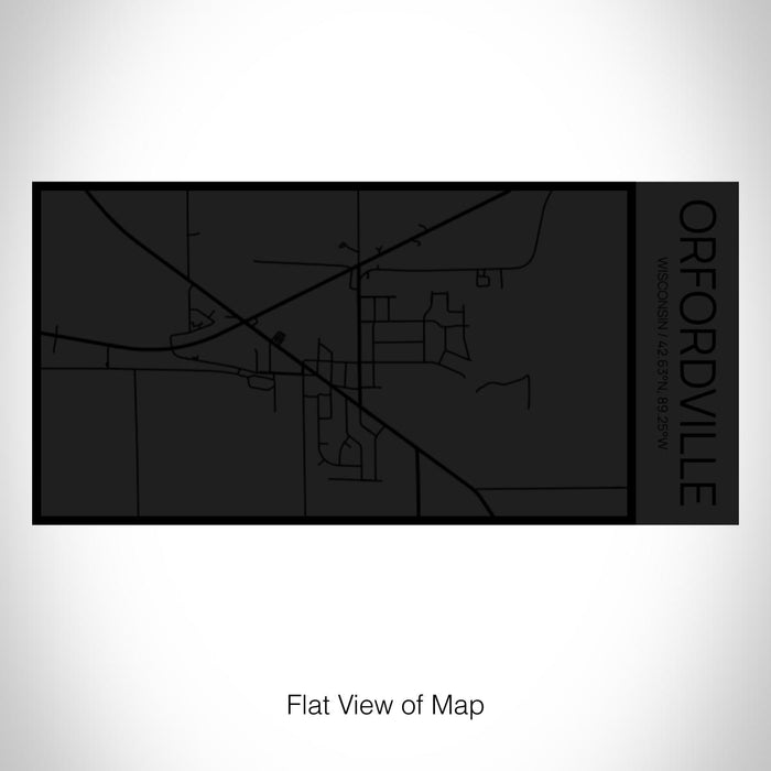 Rendered View of Orfordville Wisconsin Map on 17oz Stainless Steel Insulated Cola Bottle in Stainless in Matte Black