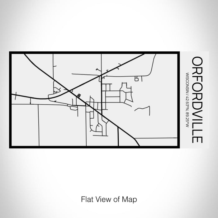 Rendered View of Orfordville Wisconsin Map on 17oz Stainless Steel Insulated Cola Bottle in Stainless in Matte White