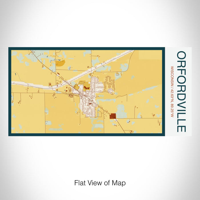 Rendered View of Orfordville Wisconsin Map on 17oz Stainless Steel Insulated Bottle with printed woodblock style map