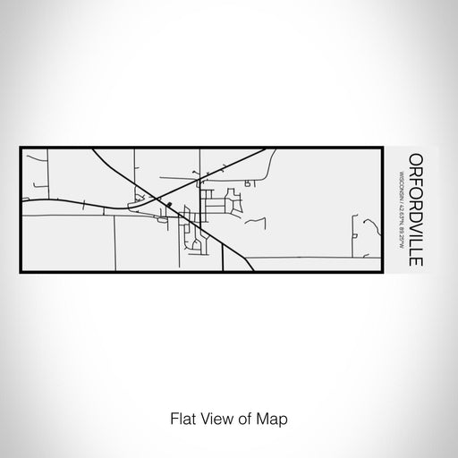 Rendered View of Orfordville Wisconsin Map on 10oz Stainless Steel Insulated Cup in Matte White with Sliding Lid