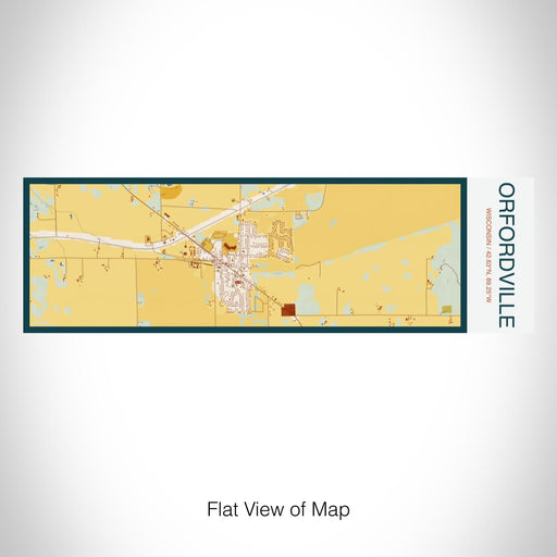 Rendered View of Orfordville Wisconsin Map on 10oz Stainless Steel Insulated Cup in Woodblock with Sliding Lid