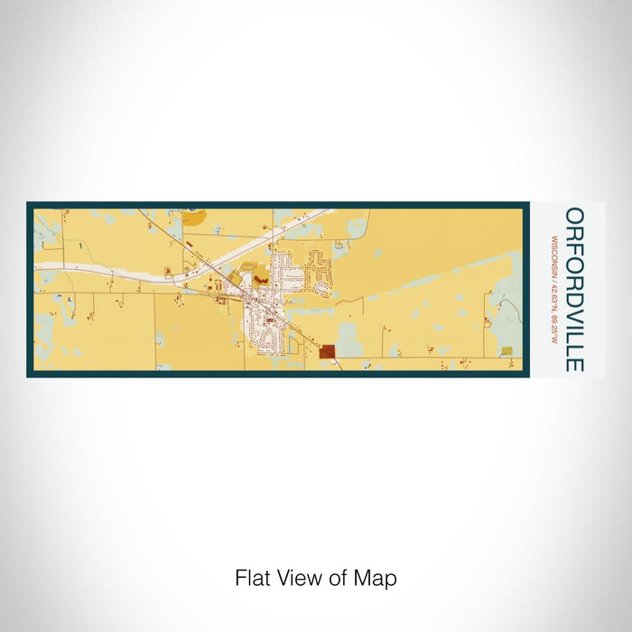 Rendered View of Orfordville Wisconsin Map on 10oz Stainless Steel Insulated Cup in Woodblock with Sliding Lid