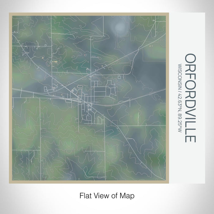 Rendered View of Orfordville Wisconsin Map on 17oz Stainless Steel Insulated Tumbler in Afternoon Map Style