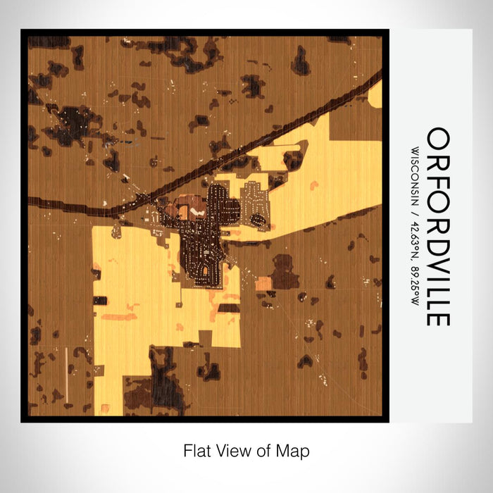 Rendered View of Orfordville Wisconsin Map on 17oz Stainless Steel Insulated Tumbler in Ember Map Style