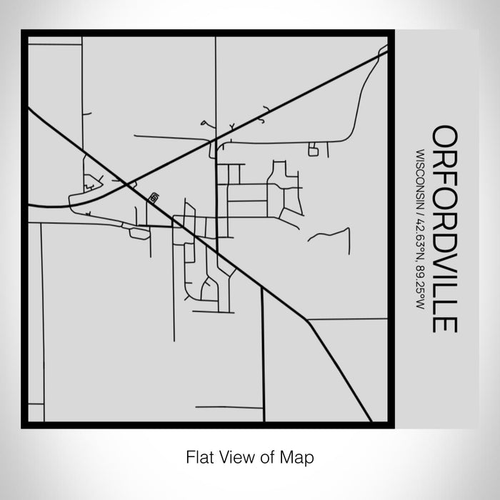 Rendered View of Orfordville Wisconsin Map on 17oz Stainless Steel Insulated Tumbler in Tactile Lines with Succulent in Background