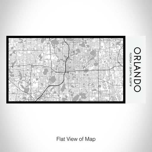 Rendered View of Orlando Florida Map on 17oz Stainless Steel Insulated Bottle with printed classic style map