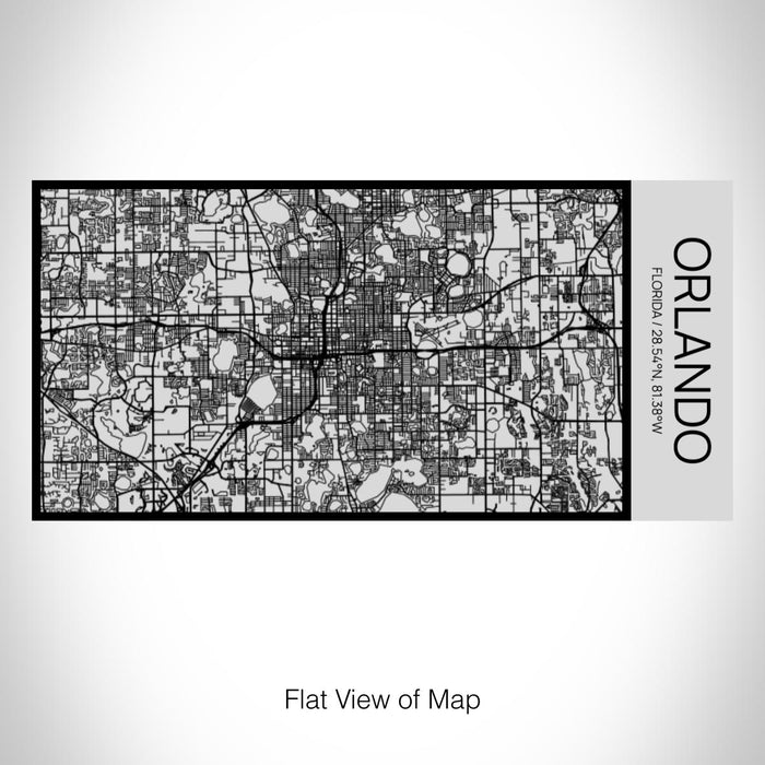 Rendered View of Orlando Florida Map on 17oz Stainless Steel Insulated Cola Bottle in Stainless