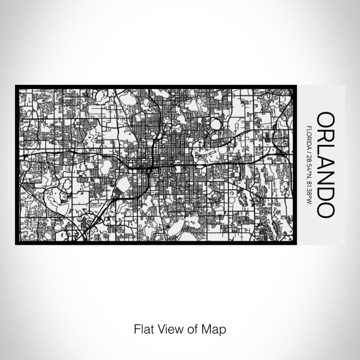 Rendered View of Orlando Florida Map on 17oz Stainless Steel Insulated Cola Bottle in Stainless in Matte White