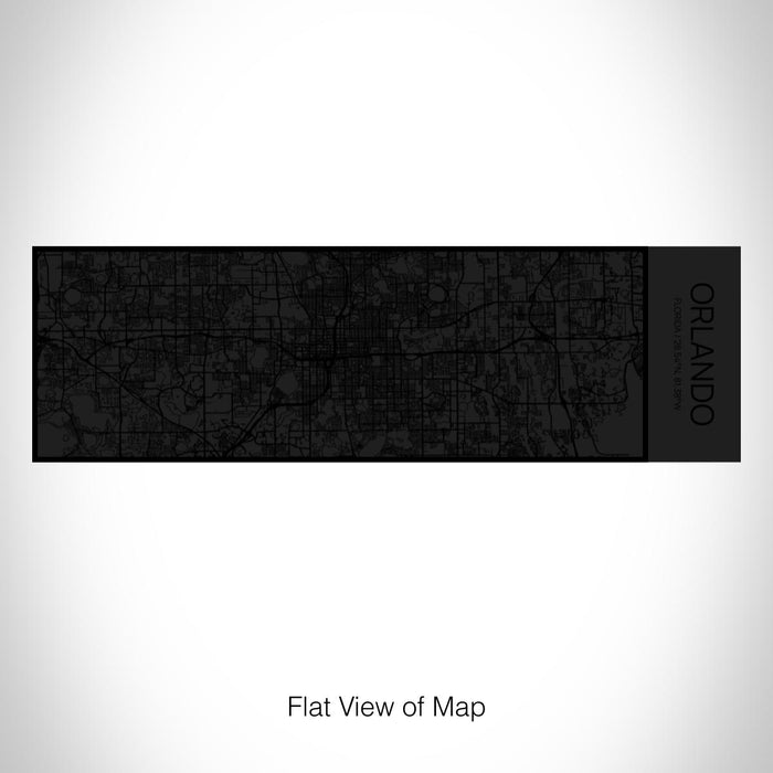 Rendered View of Orlando Florida Map on 10oz Stainless Steel Insulated Cup in Matte Black with Sliding Lid