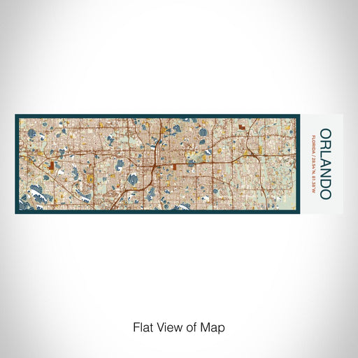 Rendered View of Orlando Florida Map on 10oz Stainless Steel Insulated Cup in Woodblock with Sliding Lid