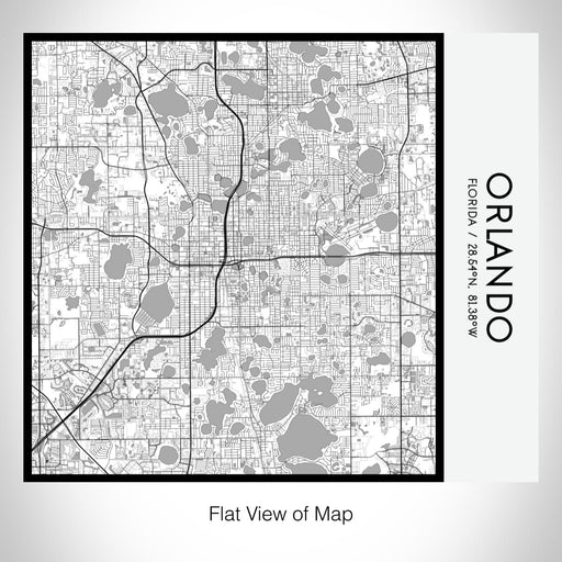 Rendered View of Orlando Florida Map on 17oz Stainless Steel Insulated Tumbler in Classic Map Style