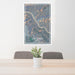 24x36 Orofino Idaho Map Print Portrait Orientation in Afternoon Style Behind 2 Chairs Table and Potted Plant