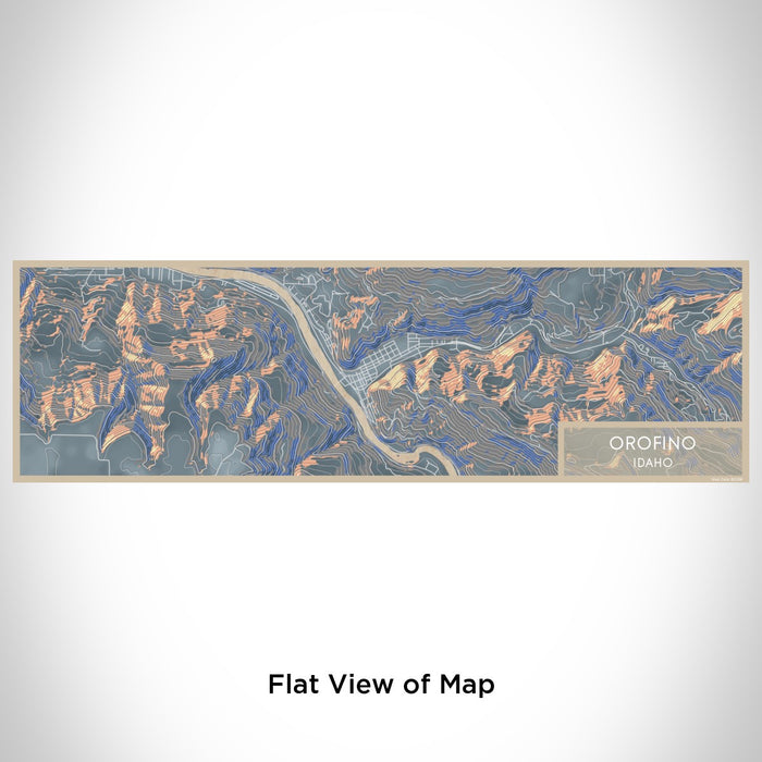 Flat View of Map Custom Orofino Idaho Map Enamel Mug in Afternoon