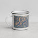 Left View Custom Orofino Idaho Map Enamel Mug in Afternoon