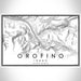 Orofino Idaho Map Print Landscape Orientation in Classic Style With Shaded Background