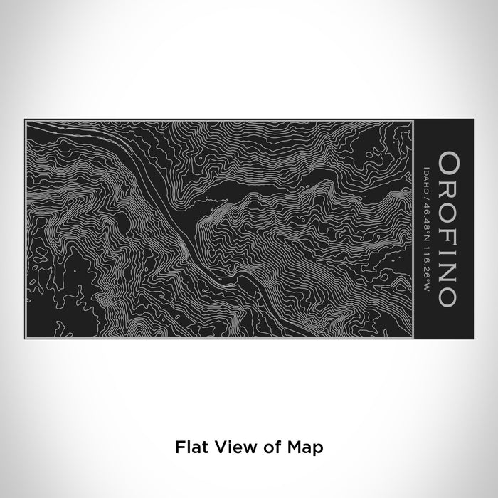 Rendered View of Orofino Idaho Map Engraving on 17oz Stainless Steel Insulated Cola Bottle in Black