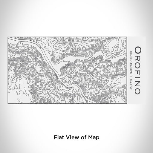 Rendered View of Orofino Idaho Map Engraving on 17oz Stainless Steel Insulated Cola Bottle in White