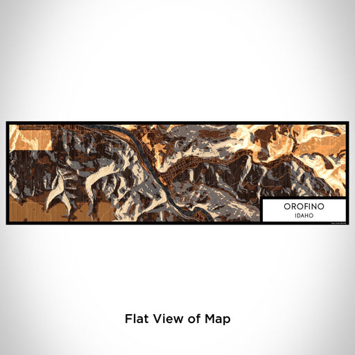Flat View of Map Custom Orofino Idaho Map Enamel Mug in Ember