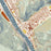 Orofino Idaho Map Print in Woodblock Style Zoomed In Close Up Showing Details