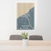 24x36 Oswego New York Map Print Portrait Orientation in Afternoon Style Behind 2 Chairs Table and Potted Plant