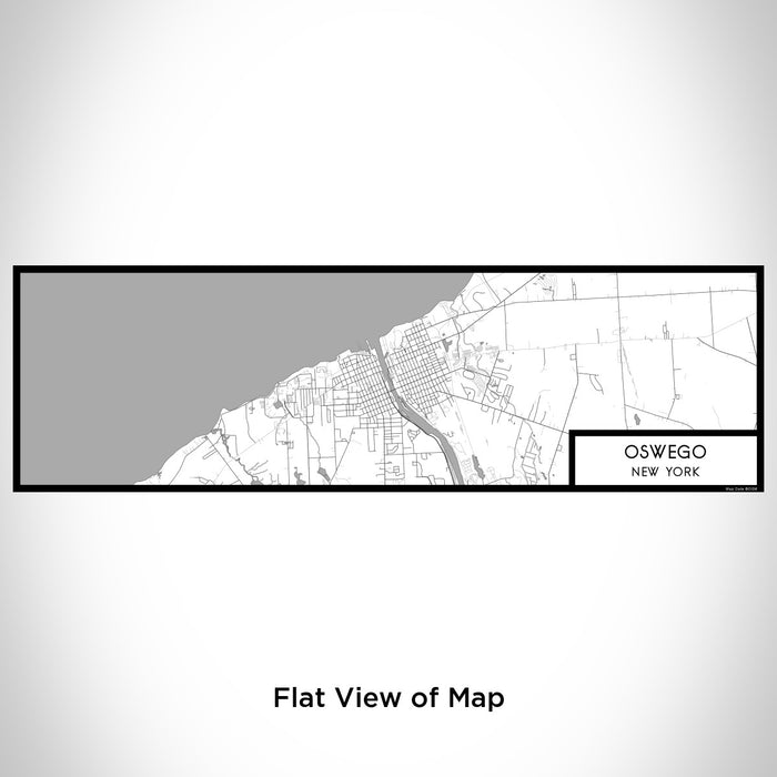 Flat View of Map Custom Oswego New York Map Enamel Mug in Classic