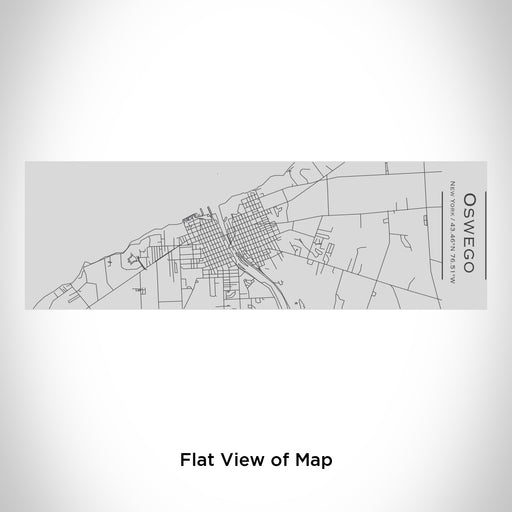 Rendered View of Oswego New York Map Engraving on 10oz Stainless Steel Insulated Cup with Sipping Lid