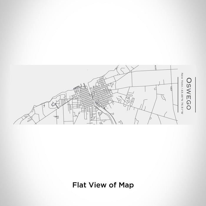 Rendered View of Oswego New York Map Engraving on 10oz Stainless Steel Insulated Cup with Sliding Lid in White