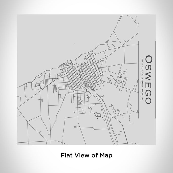 Rendered View of Oswego New York Map Engraving on 17oz Stainless Steel Insulated Tumbler