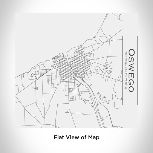 Rendered View of Oswego New York Map Engraving on 17oz Stainless Steel Insulated Tumbler in White