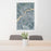 24x36 Ottawa Ontario Map Print Portrait Orientation in Afternoon Style Behind 2 Chairs Table and Potted Plant
