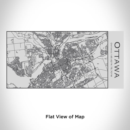 Rendered View of Ottawa Ontario Map Engraving on 17oz Stainless Steel Insulated Cola Bottle