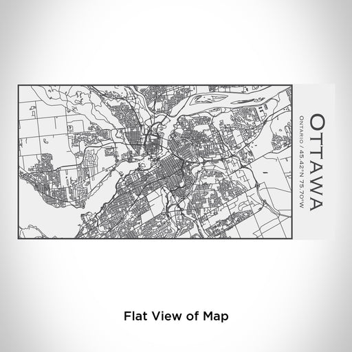 Rendered View of Ottawa Ontario Map Engraving on 17oz Stainless Steel Insulated Cola Bottle in White