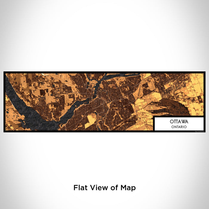 Flat View of Map Custom Ottawa Ontario Map Enamel Mug in Ember