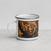 Left View Custom Ottawa Ontario Map Enamel Mug in Ember