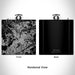 Rendered View of Ottawa Ontario Map Engraving on 6oz Stainless Steel Flask in Black