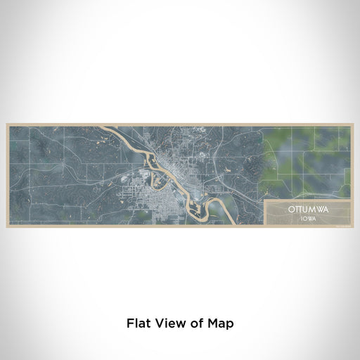 Flat View of Map Custom Ottumwa Iowa Map Enamel Mug in Afternoon