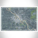 Ottumwa Iowa Map Print Landscape Orientation in Afternoon Style With Shaded Background